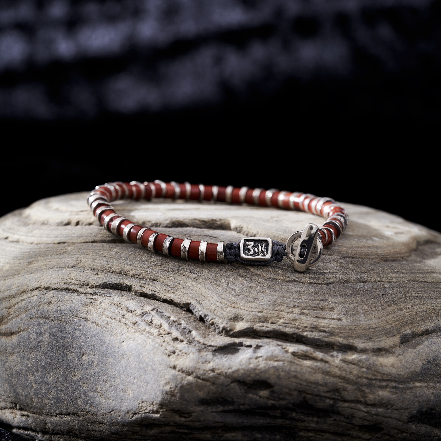 Red bracelet — alternate view
